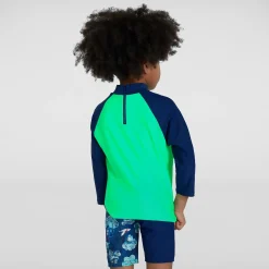 Infant Boys' Long Sleeved Printed Rash Top Green/Blue
