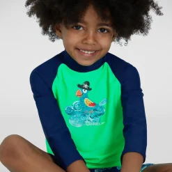 Infant Boys' Long Sleeved Printed Rash Top Green/Blue