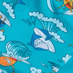 Infant Boys' Short Sleeve Printed Rash Top Set Blue/Yellow
