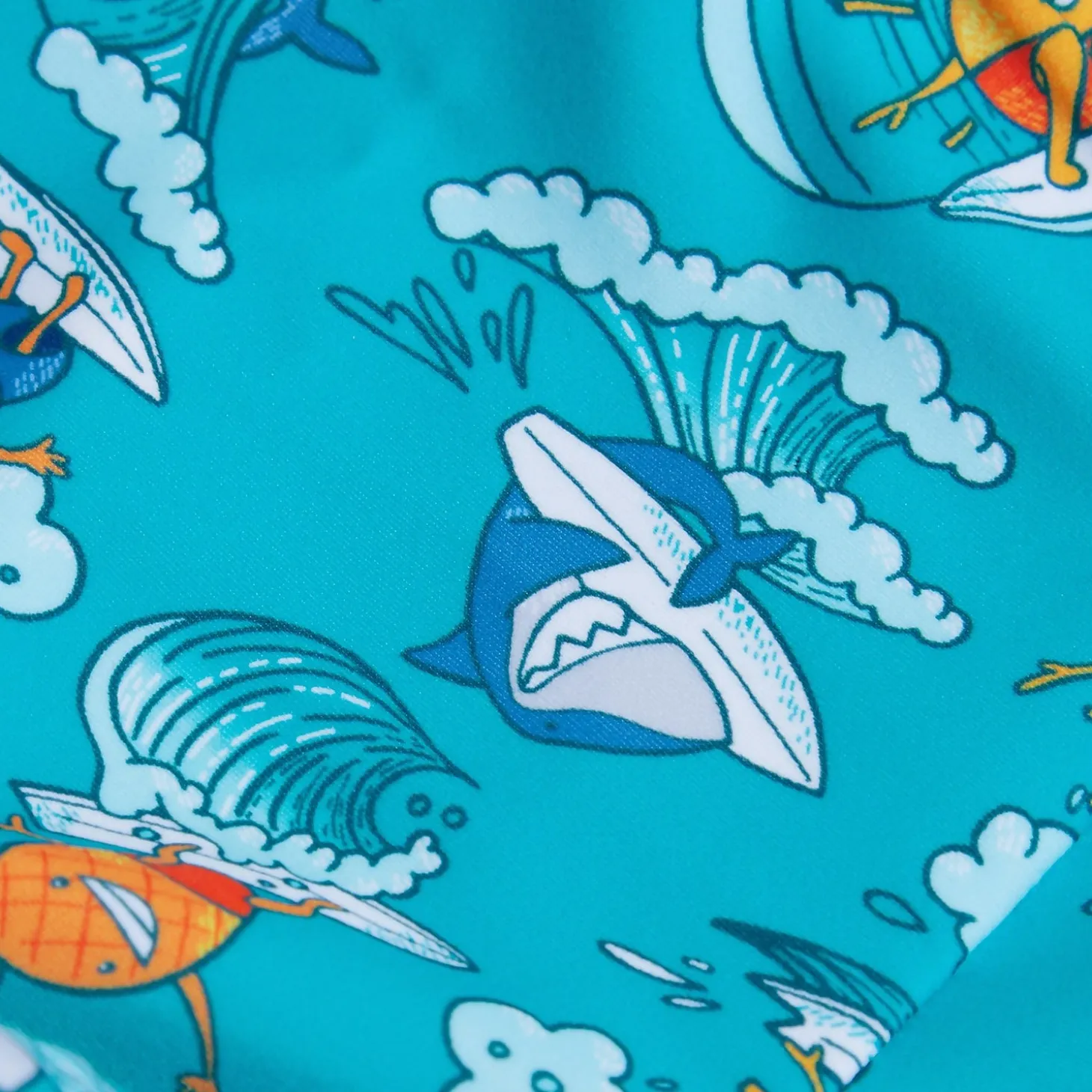 Infant Boys' Short Sleeve Printed Rash Top Set Blue/Yellow