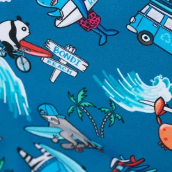 Infant Boys' Short Sleeve Printed Rash Top Set Blue