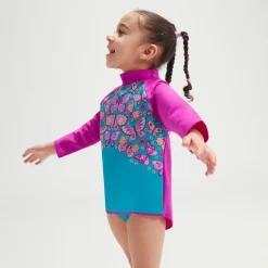Infant Girls' Digital Long Sleeve Rash Top Blue/Purple