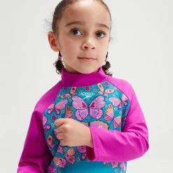 Infant Girls' Digital Long Sleeve Rash Top Blue/Purple