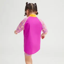 Infant Girls' Digital Short Sleeve Rash Top Set Purple/Yellow