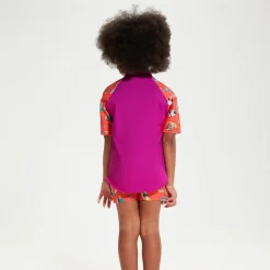 Infant Girls' Short Sleeve Rash Top Set Purple