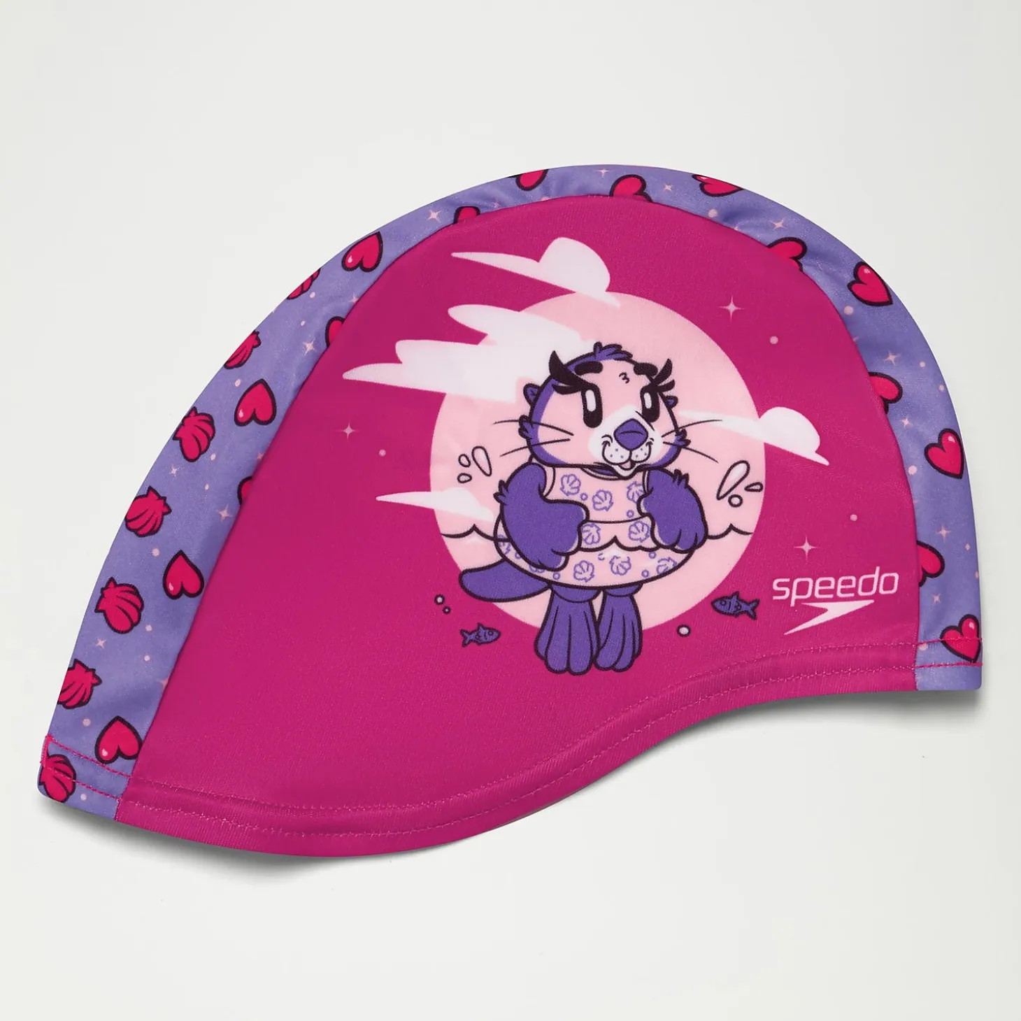 Infant Learn to Swim Aria Sea Otter Polyester Cap Pink