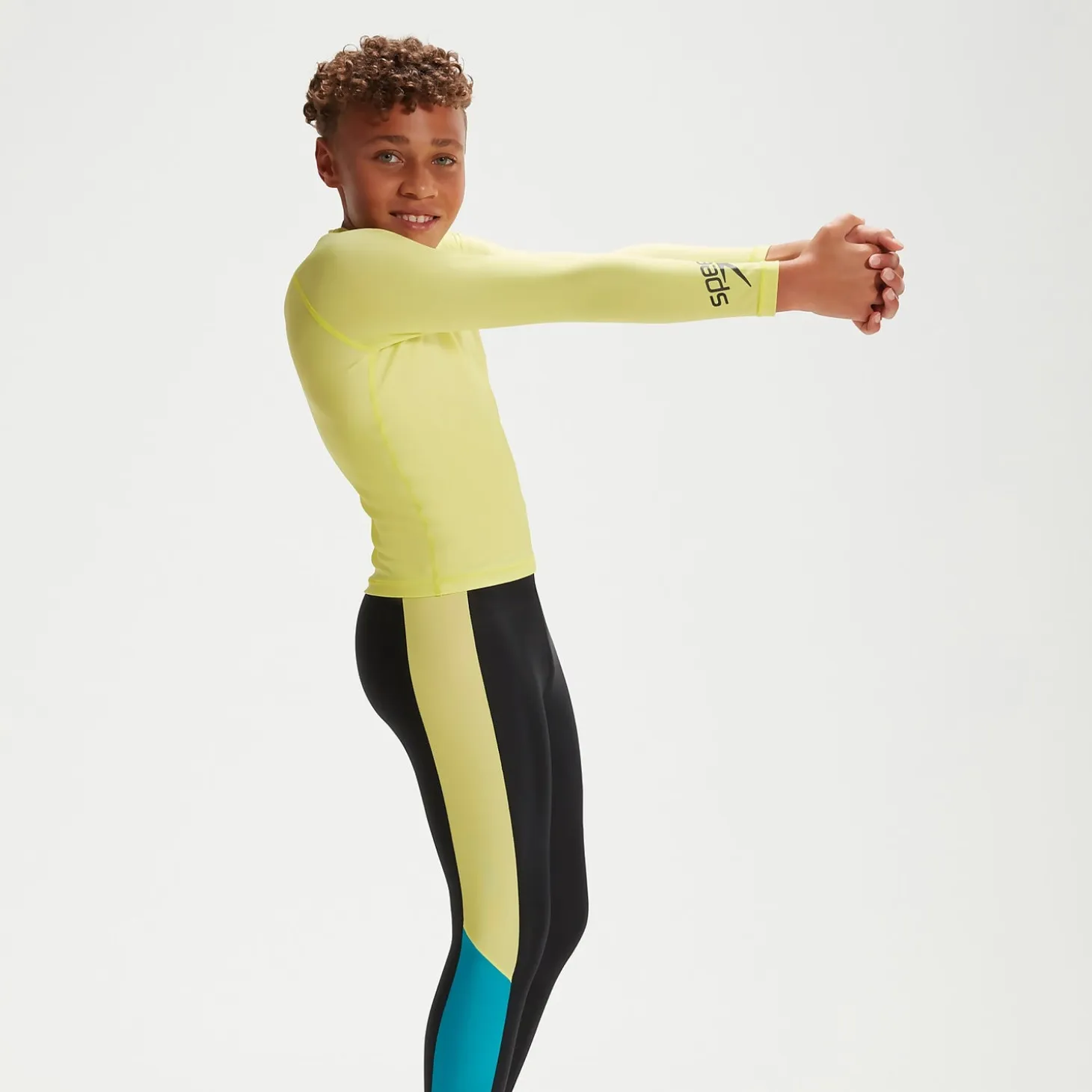 Junior Unisex Long Sleeve Rash Top Yellow/Black