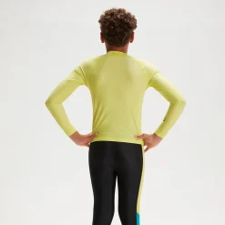 Junior Unisex Long Sleeve Rash Top Yellow/Black