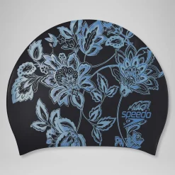 Long Hair printed Cap Black/Blue