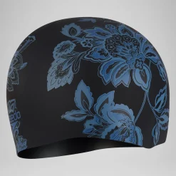 Long Hair printed Cap Black/Blue