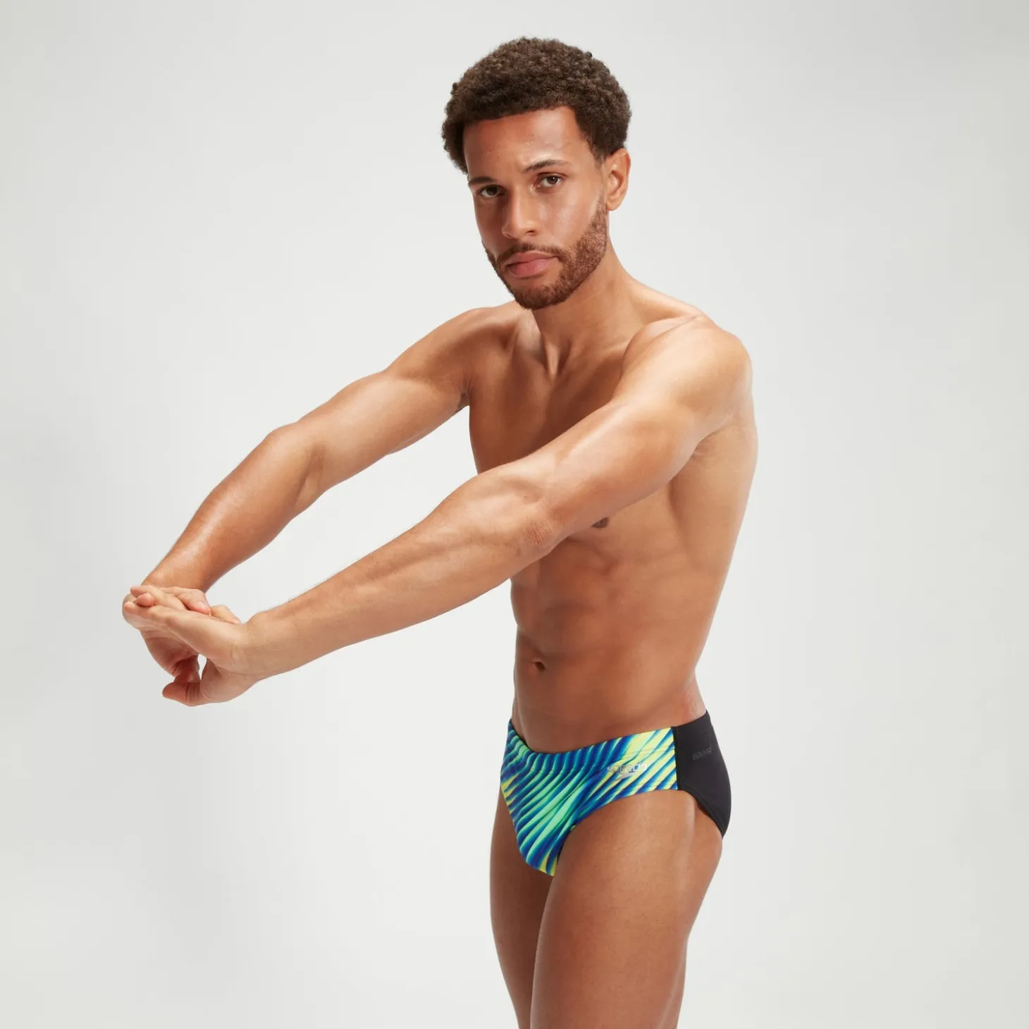 Men's Allover 7cm Allover Digital Brief Black/Blue
