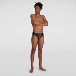 Men's Allover 7cm Brief Black/Grey