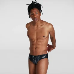 Men's Allover 7cm Brief Black/Grey
