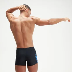 Men's Allover V-Cut Aquashorts Black/Blue
