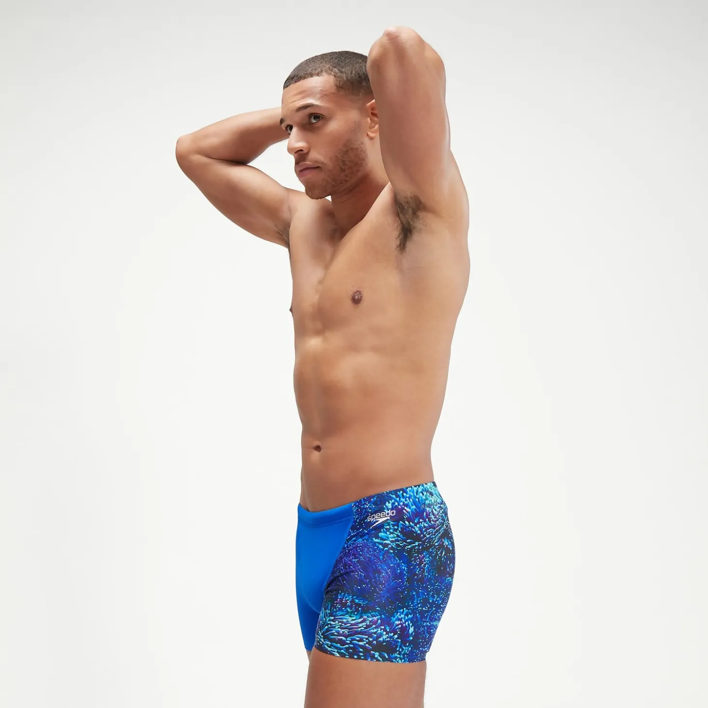 Men's Allover V-Cut Aquashorts Blue/Black