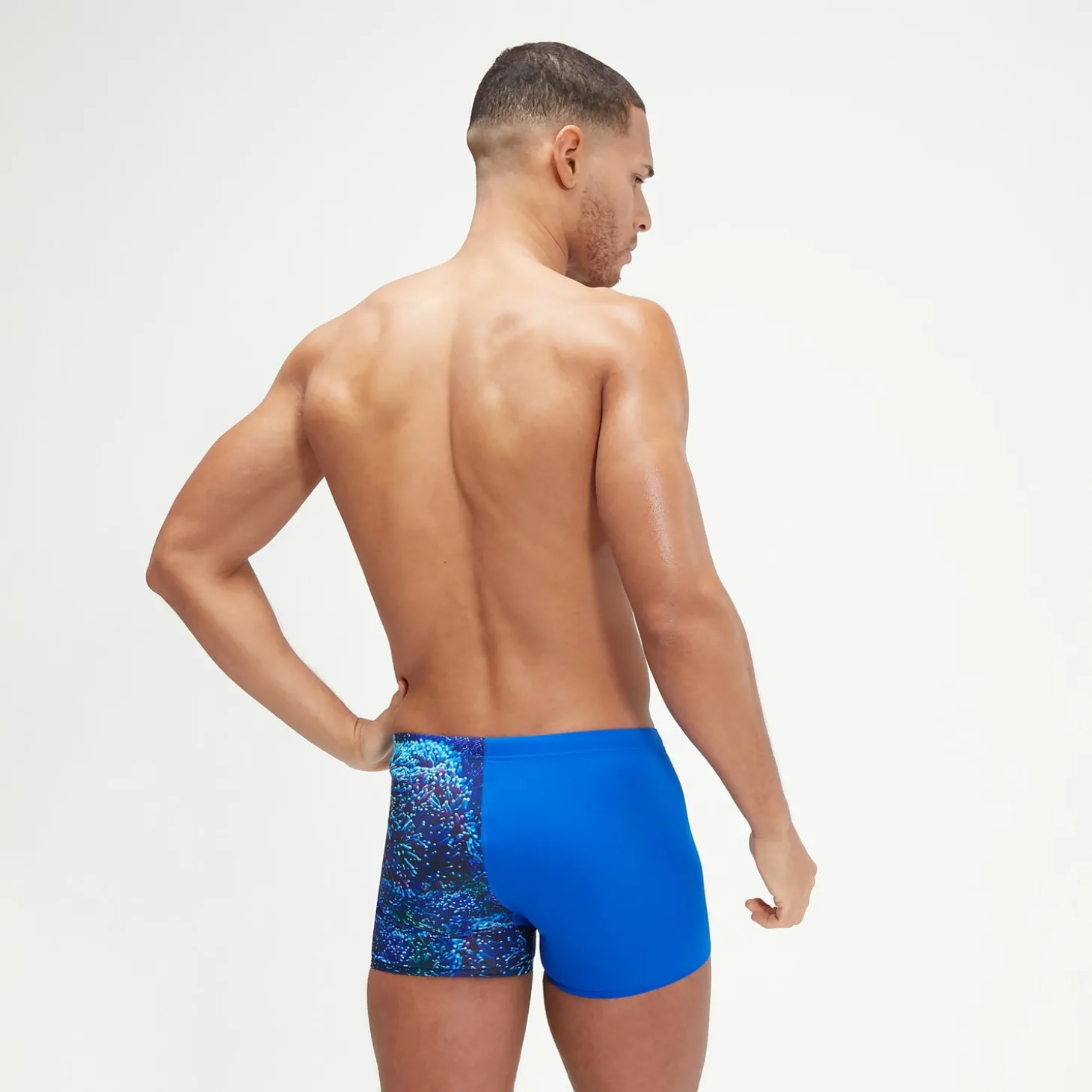 Men's Allover V-Cut Aquashorts Blue/Black