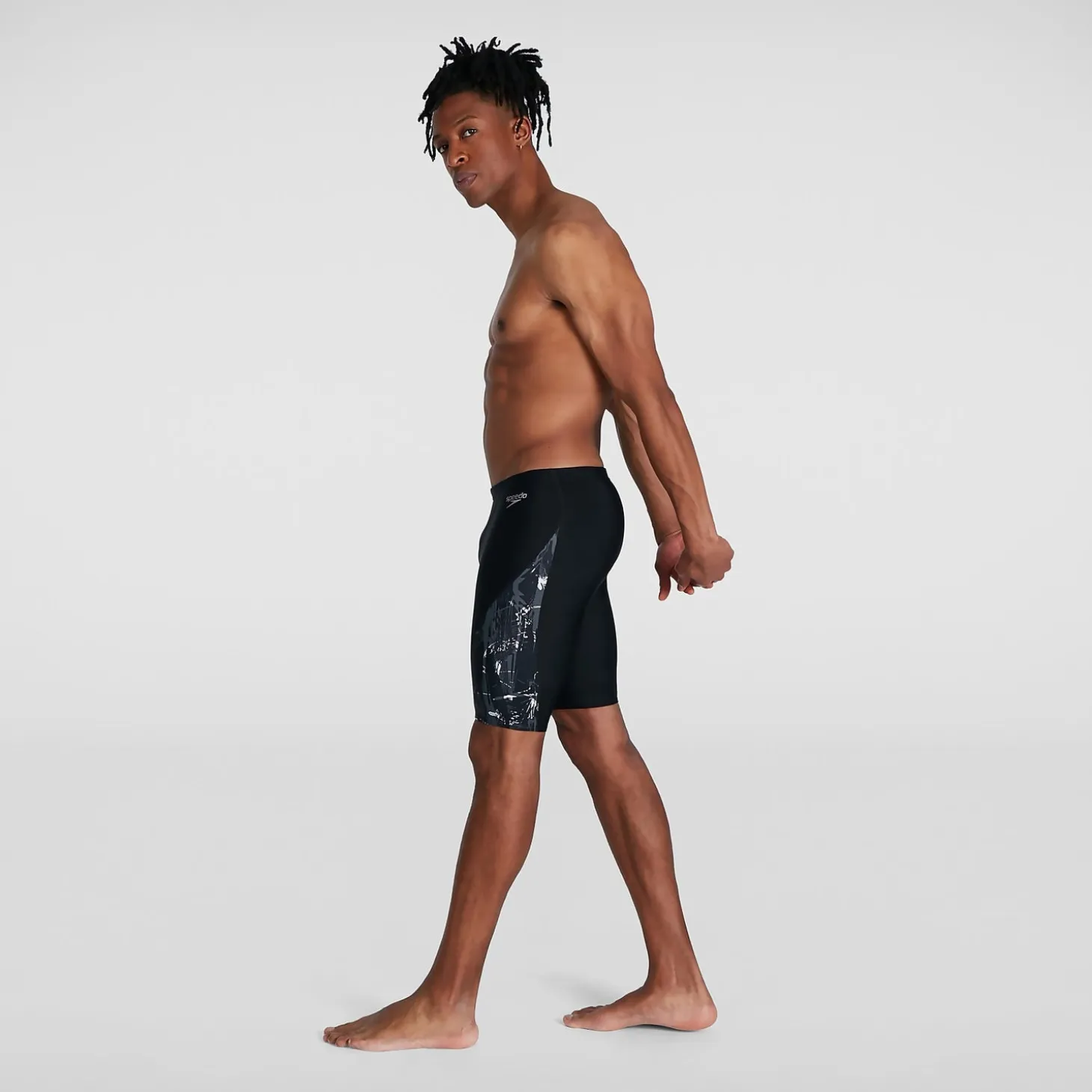 Men's Allover V-Cut Jammer Black/Grey