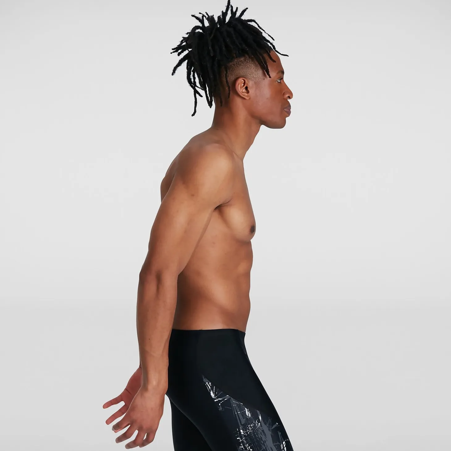 Men's Allover V-Cut Jammer Black/Grey