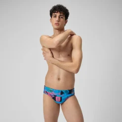 Men's Club Training Allover Digital 7cm Brief Navy/Red