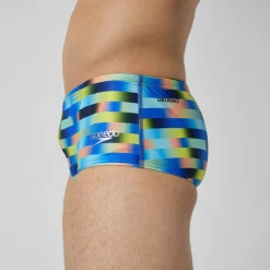 Men's Club Training Allover Digi 14cm Brief Blue/Yellow