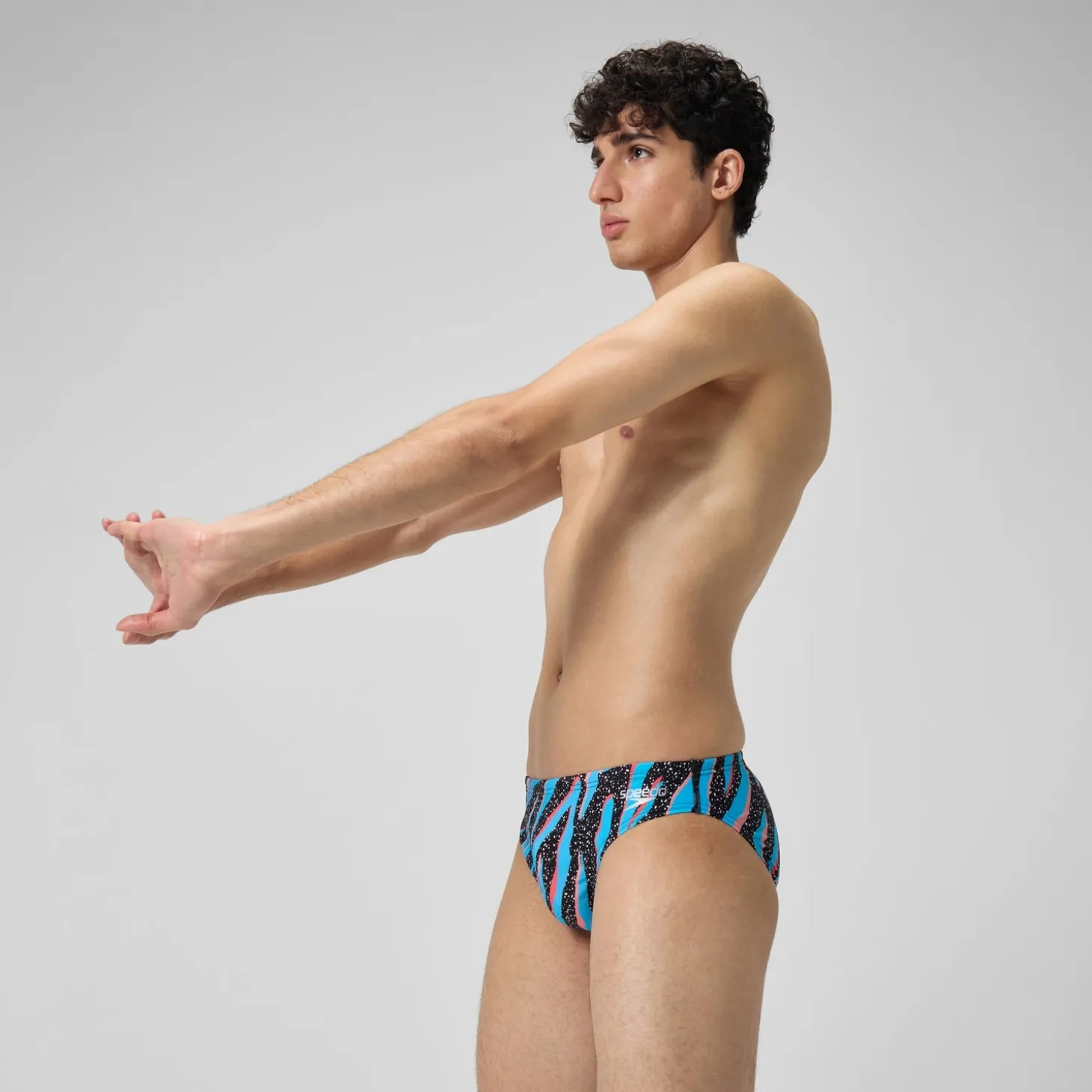 Men's Club Training 8cm Allover Digital Brief Black/Blue