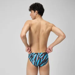 Men's Club Training 8cm Allover Digital Brief Black/Blue