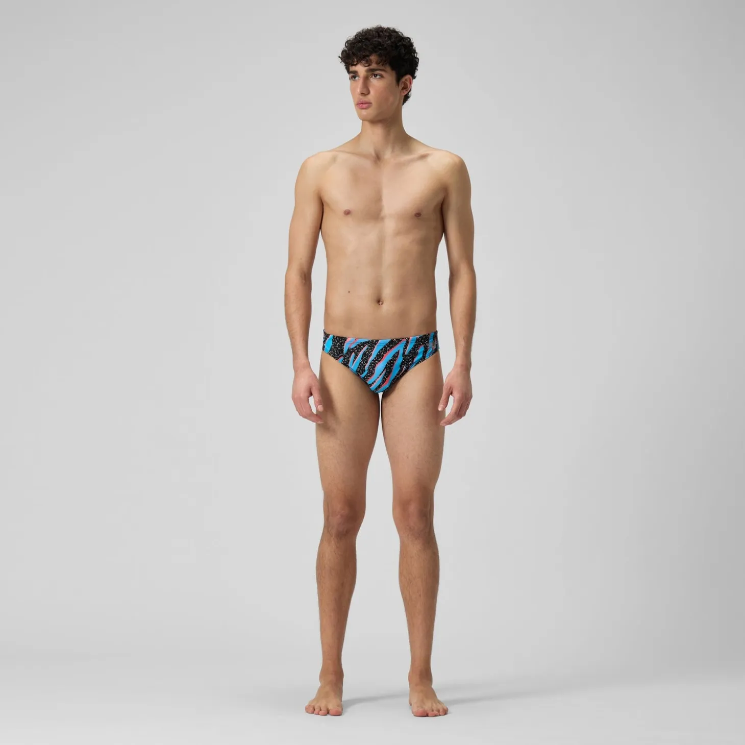 Men's Club Training 8cm Allover Digital Brief Black/Blue