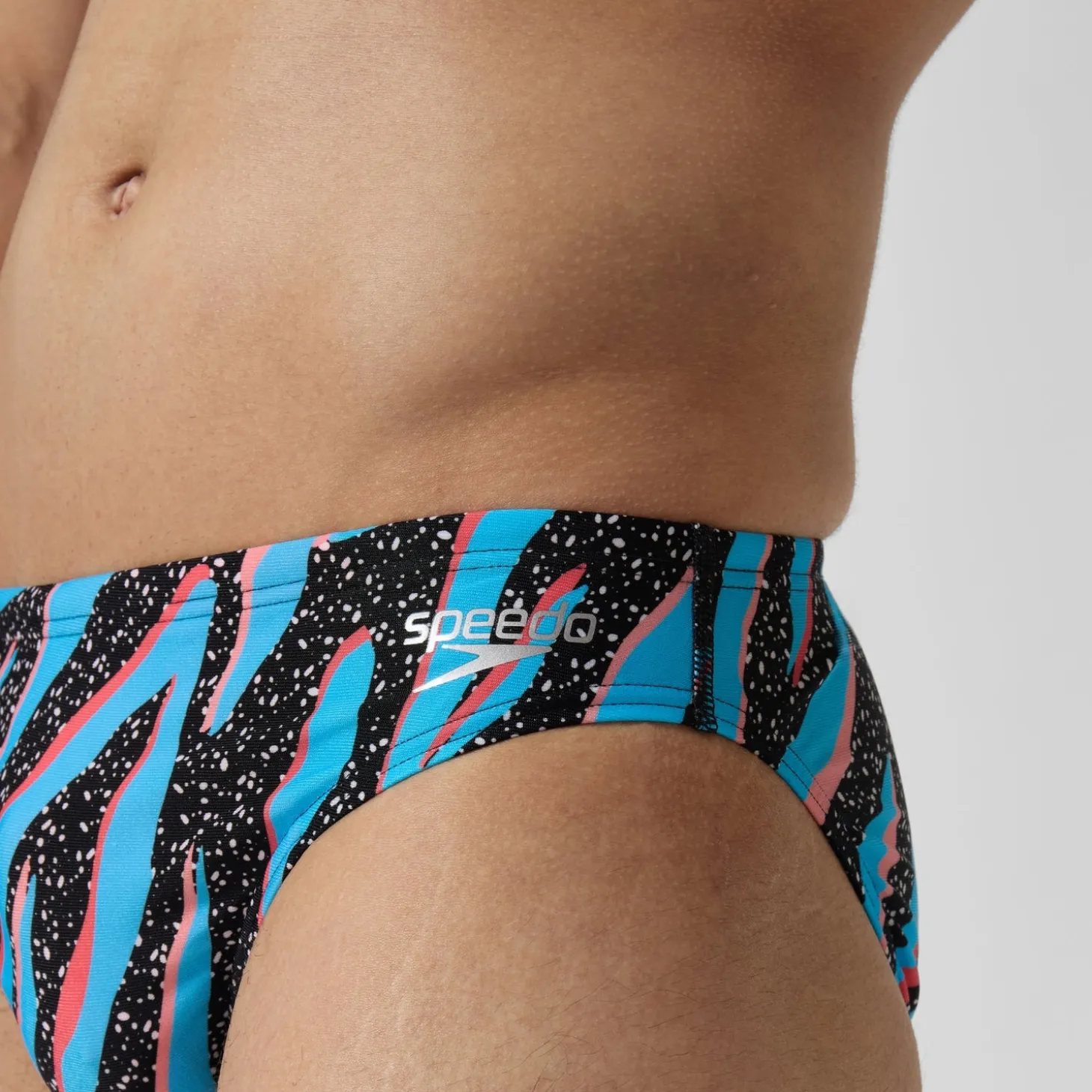 Men's Club Training 8cm Allover Digital Brief Black/Blue