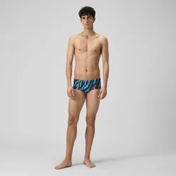 Men's Club Training 13.5cm Allover Brief Black/Blue