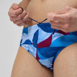 Men's Club Training 8cm Allover Digital Brief Blue/Purple