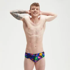 Men's Club Training 8cm Allover Digital Brief Black/Mango