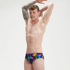 Men's Club Training 8cm Allover Digital Brief Black/Mango