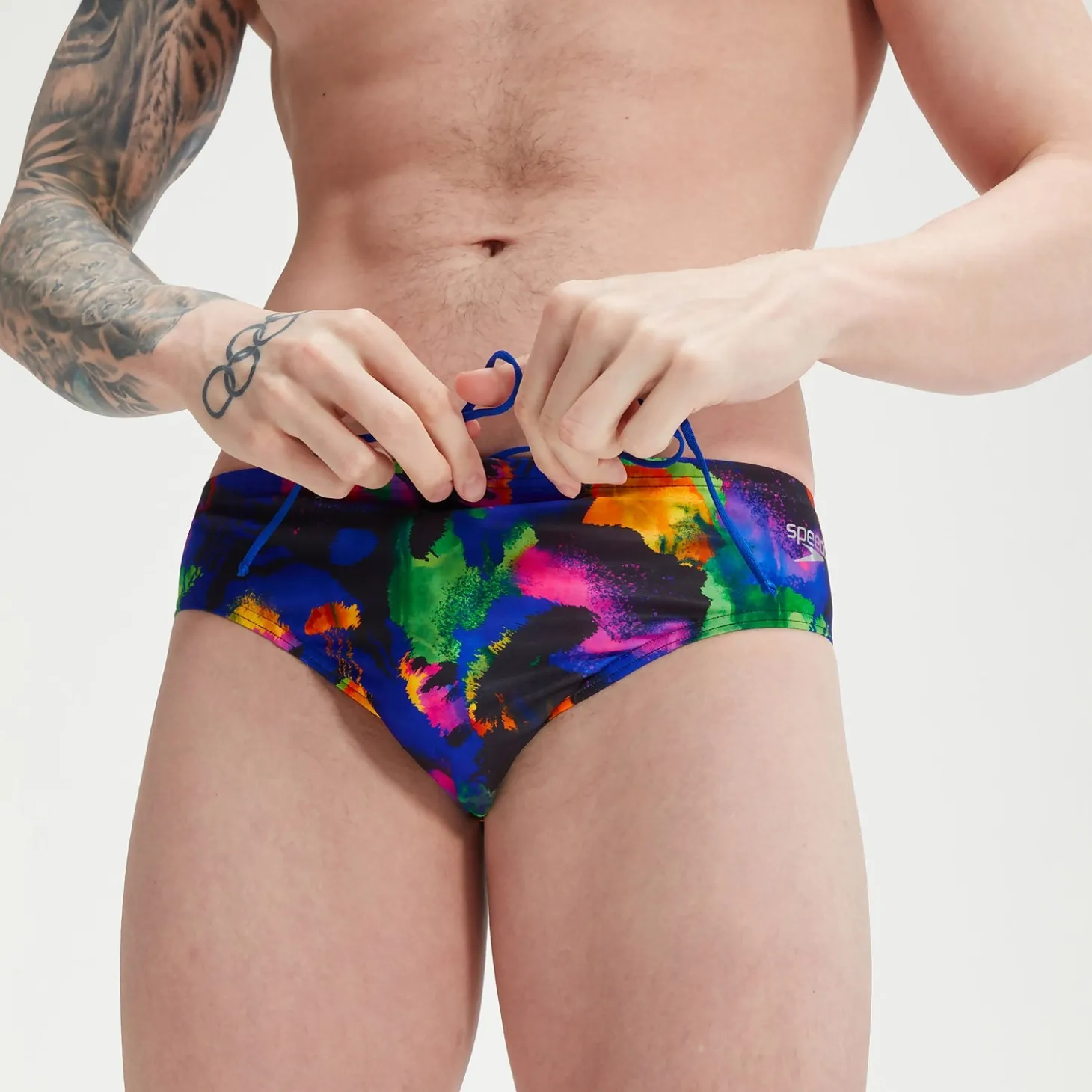Men's Club Training 8cm Allover Digital Brief Black/Mango