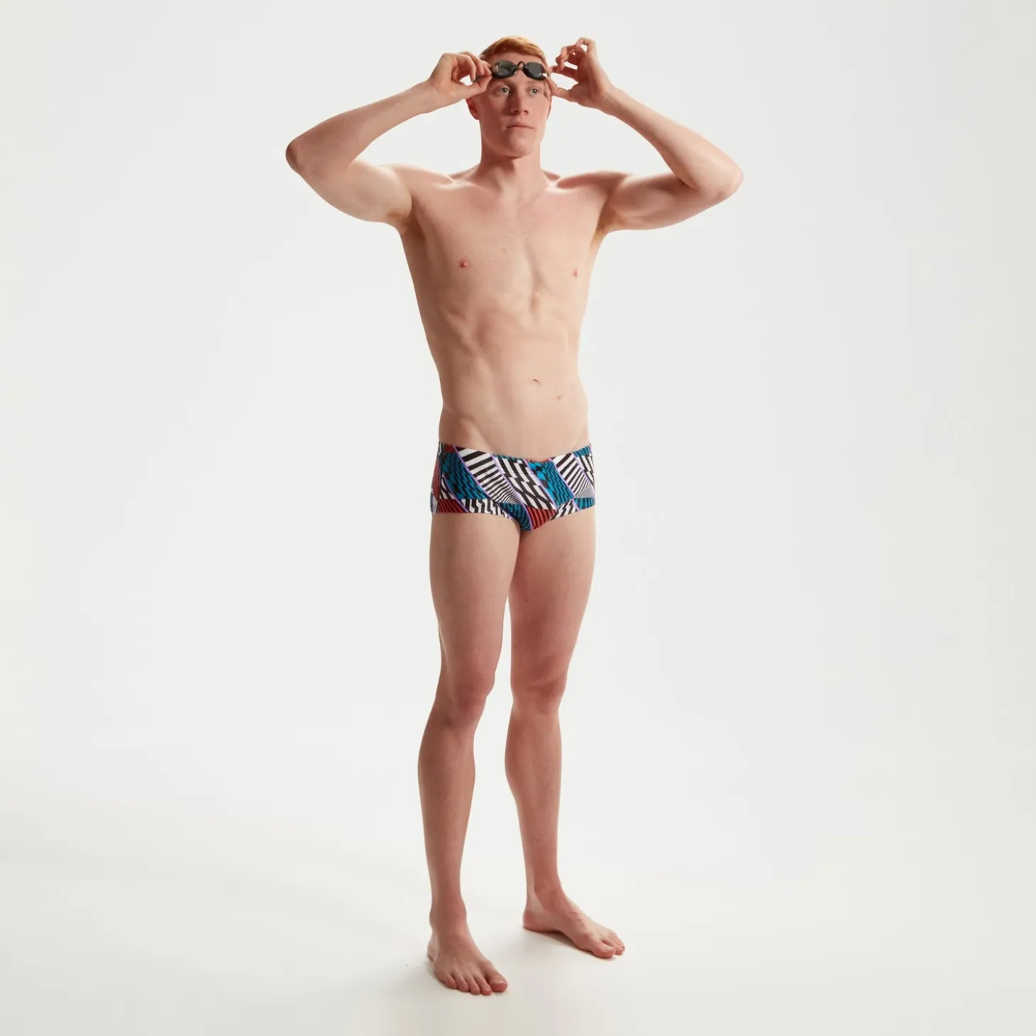 Men's Club Training 13.5cm Allover Brief Blue/White/Red