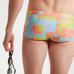 Men's Club Training 17cm Allover Digital Brief Coral/Green/Blue