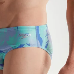Men's Club Training 8cm Allover Digital Brief Blue/Orange
