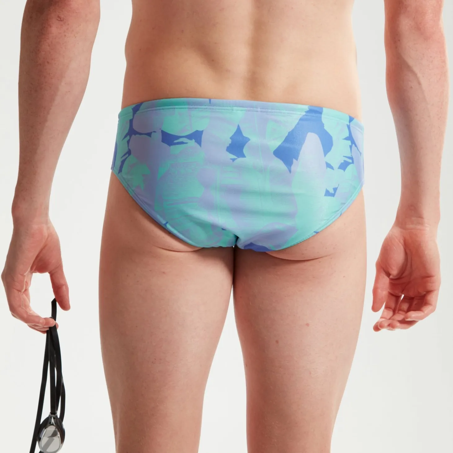 Men's Club Training 8cm Allover Digital Brief Blue/Orange