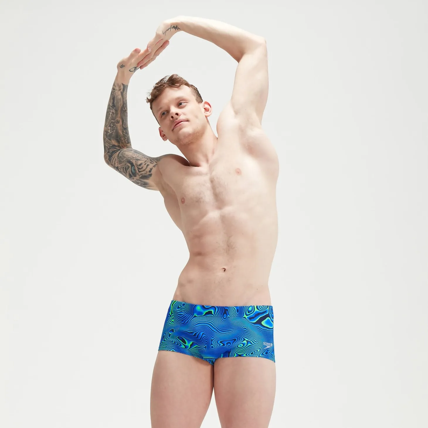 Men's Club Training 17cm Allover Digital Brief Navy/Blue