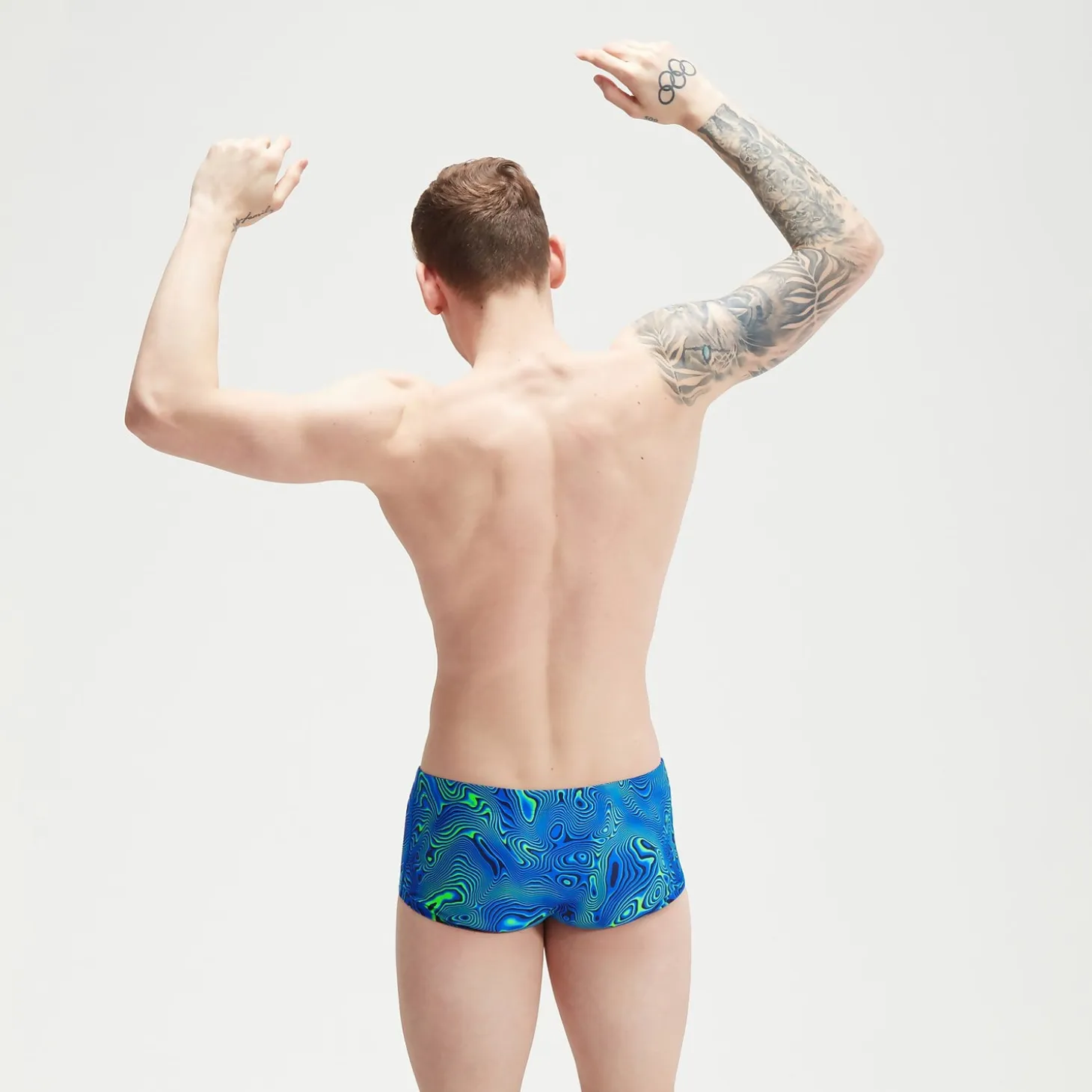 Men's Club Training 17cm Allover Digital Brief Navy/Blue