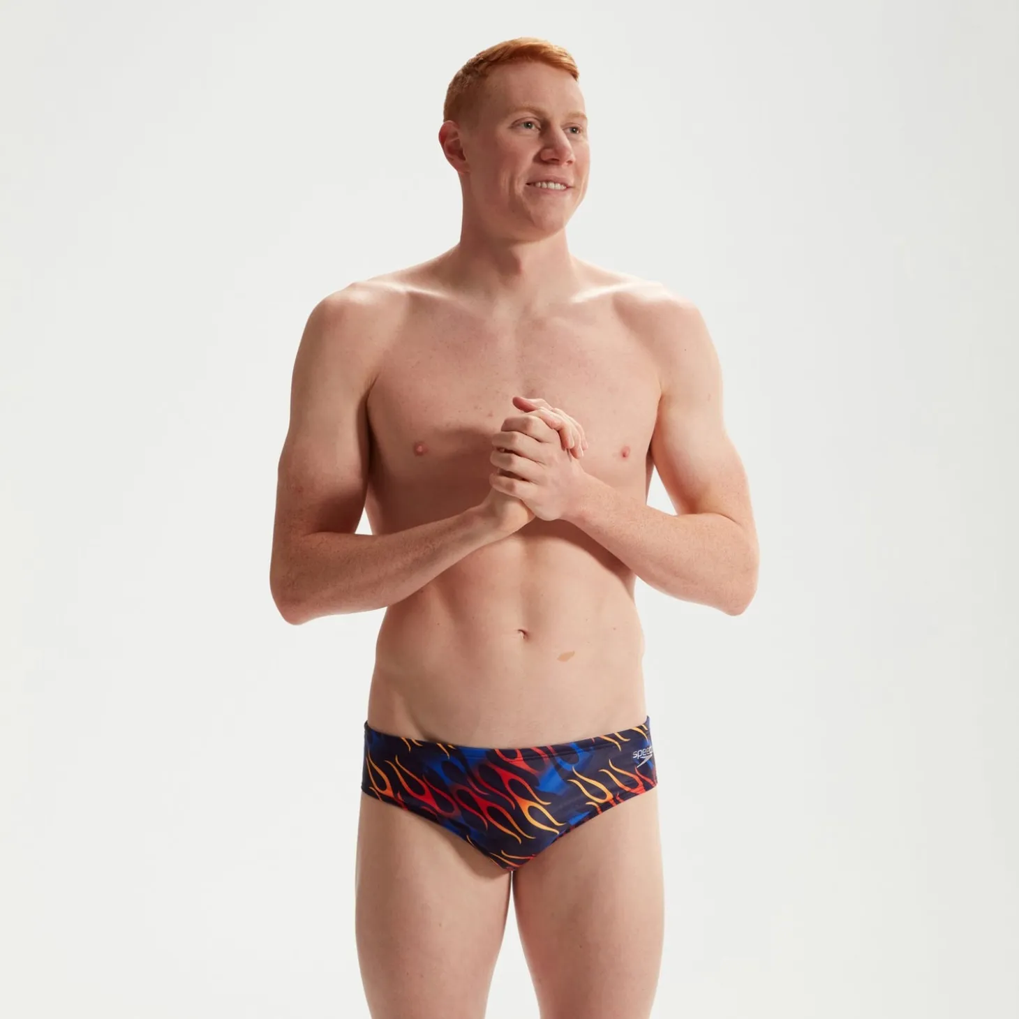Men's Club Training 8cm Allover Digital Brief Blue/Orange