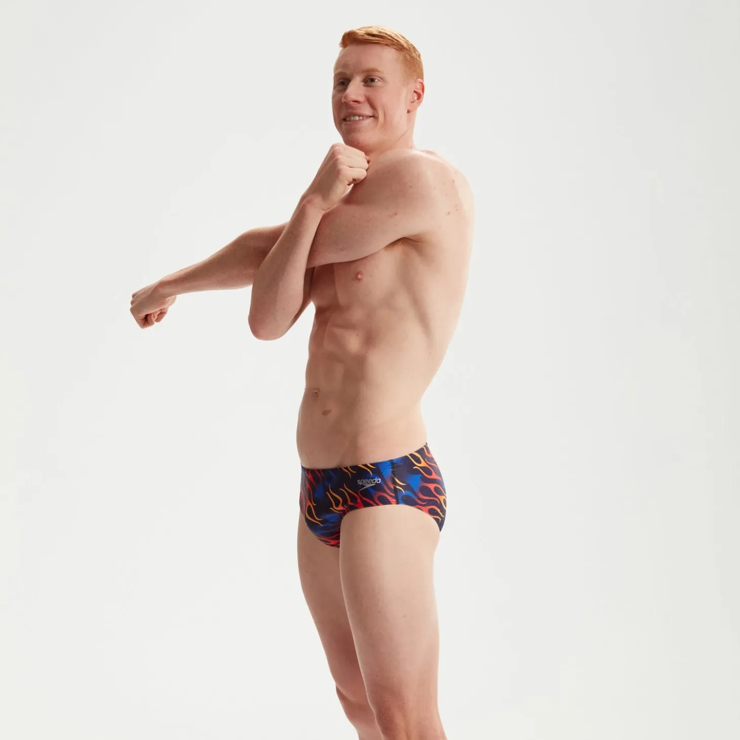 Men's Club Training 8cm Allover Digital Brief Blue/Orange