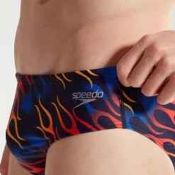Men's Club Training 8cm Allover Digital Brief Blue/Orange