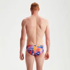 Men's Club Training 5cm Allover Digital Brief Blue/Purple/Red
