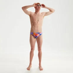 Men's Club Training 5cm Allover Digital Brief Blue/Purple/Red