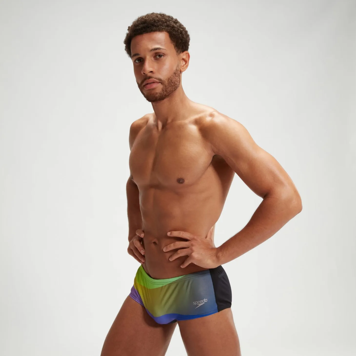 Men's 14cm Allover Digital Brief Black/Purple