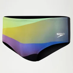 Men's 14cm Allover Digital Brief Black/Purple