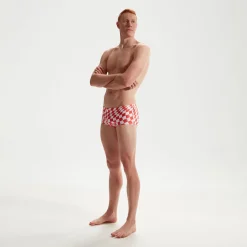 Mens 17cm Club Training Allover Digital Brief Pink/White