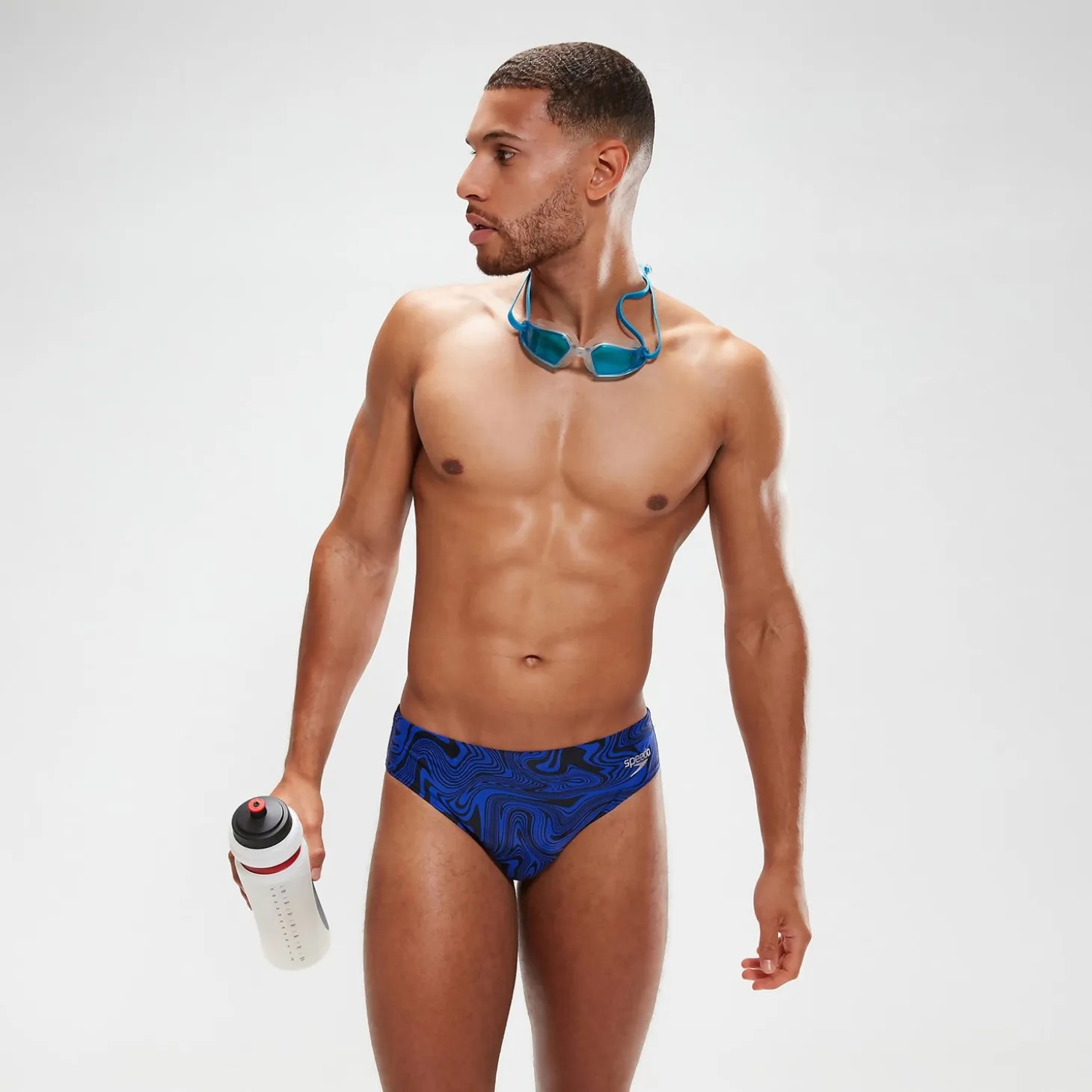 Men's 7cm Club Training Brief Black/Blue