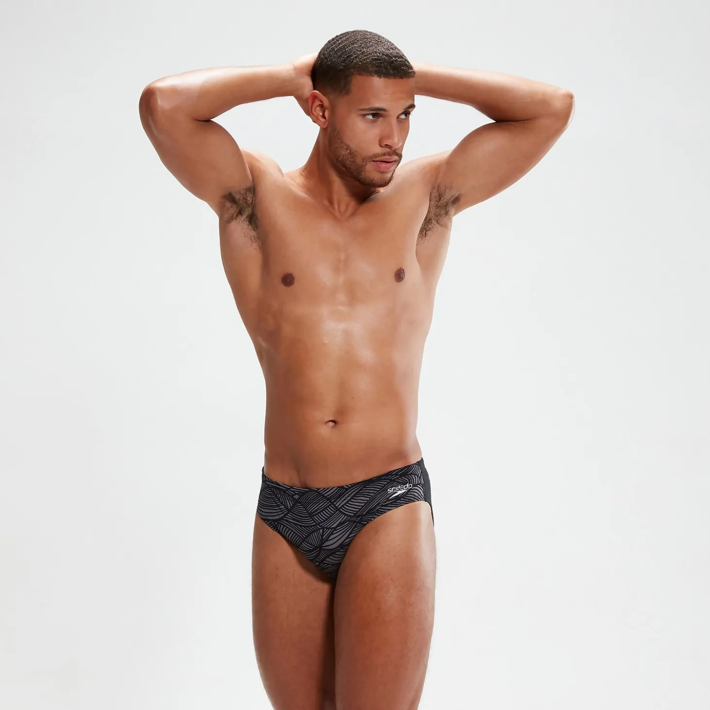 Men's 7cm Club Training Brief Black/Grey