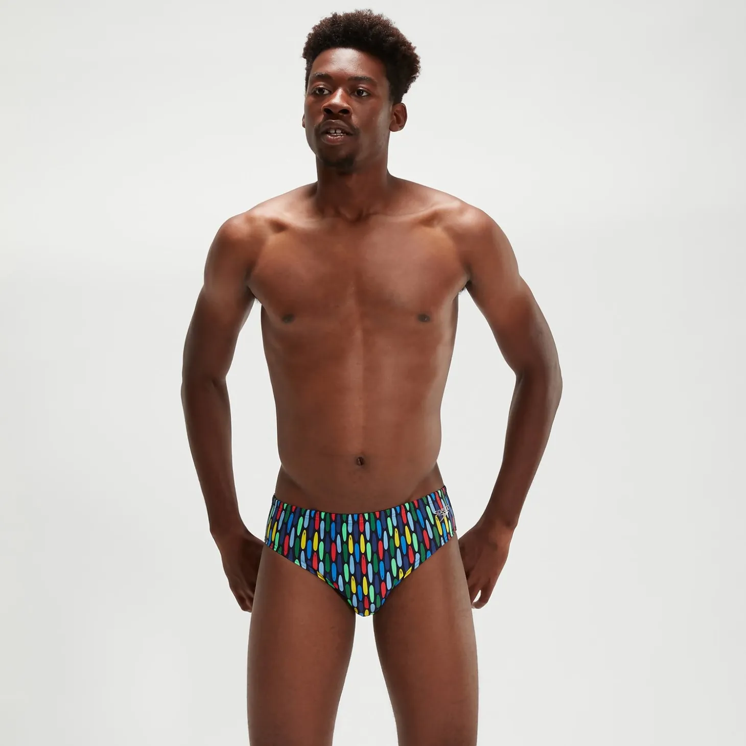 Men's 8cm Club Training Brief Navy/Red